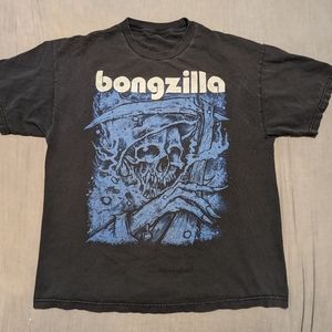 Large Black, Blue, and White Bongzilla Tee.